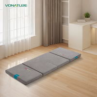 Matelas pliable durable Vonature, matelas de camping pliable en trois parties, facile à ranger, facile à transporter, gain de place, respirant, OEM ODM