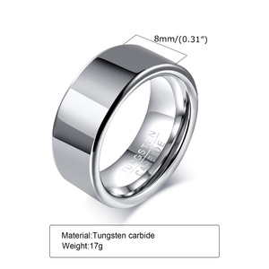 Anillo de banda de carburo de tungsteno con baño de oro PVD de alta gama |   Anillo para Hombre Resistente al Agua, a los Arañazos, Hipoalergénico y Duradero con Acabado Pulido de Alto Brillo - Product Image 6