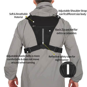 กระเป๋าคาดอกปืนสะท้อนแสงกันน้ำมีแจ็คหูฟังระบายอากาศได้ดีกระเป๋าด้านหน้าสำหรับวิ่งตั้งแคมป์ปีนเขา - Product Image 4