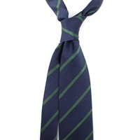Cravates pour hommes 100% soie jacquard tissée avec logo, vente en gros Chine, bleu marine, vert rayé, motif personnalisé, cravate haut de gamme