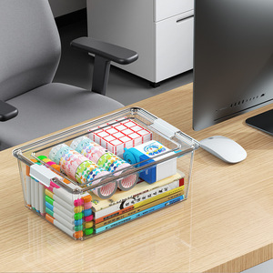 Kitchen <b>Refrigerator</b> Fruit Storage <b>Container</b> With Lid Stackable Drainage Design Large Capacity For Fresh Produce - Product Image 2