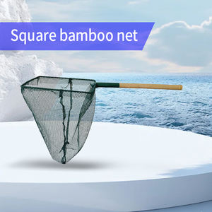 <span class=keywords><strong>Filet</strong></span> d'atterrissage en bambou carré pour les accessoires de pêche d'utilisation d'aquarium de capture de petits poissons - Product Image 2