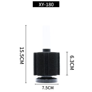 Filtre à éponge pour aquarium miniature moderne Jinjing - Design cylindrique de bureau, biofiltre manuel avec verre ultra-clair, capacité 5L, 25W - Product Image 2