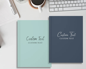 Custom Text Hardcover <b>A5</b> <b>Notebook</b> Customizable Color Journal and Logo with 100 Sheets <b>Lined</b> Pages - Product Image 4
