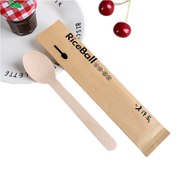 Fournitures de fête d'anniversaire ensemble de couverts en bois jetables cuillères à soupe biodégradables jetables