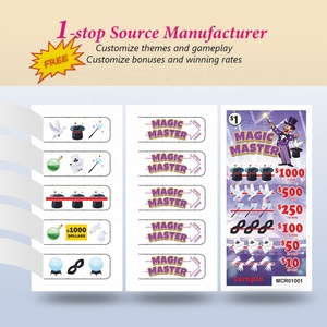 Popular and Affordable Custom Offset-printed Pull Tab Five Windows Easy Peel off Lottery Tickets for Sale - Product Image 5