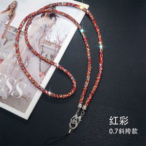 长款珠光钻石手机魅力吊绳带斜跨防丢失长肩手机挂绳适用于所有品牌手机 - Product Image 4