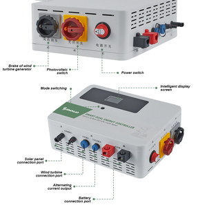 Smartaad 1KW ตัวควบคุมพลังงานแสงอาทิตย์ไฮบริดสามเฟสแบบบูรณาการเพียวไซน์เวฟ12V 220V ตัวควบคุม MPPT 99.9% 1KW สาม P - Product Image 5