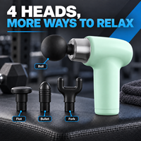 Pistolet de massage à percussion portable OEM ODM, amplitude 6 mm, 6 vitesses, 4 têtes, rechargeable USB-C pour la récupération musculaire après l'entraînement en salle de sport