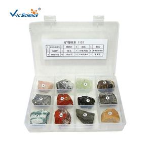 Geographic-12 tipos de piedra mineral de roca, equipo de enseñanza, espécimen - Product Image 1