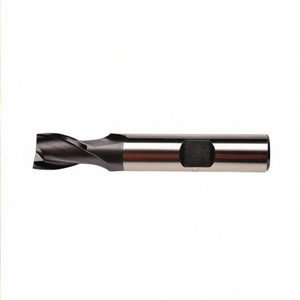 Hss Co <b>Cutter</b> Ta1414 TiAlN Coated 30 Degree Helix Short For Slots 2 Cutting <b>Edges</b> Weldon Shank - Product Image 2