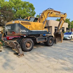 Equipo pesado 21 toneladas Segunda mano Original coreano HYUNDAI 210W-7 210W-9 Excavadora de ruedas con buenas condiciones en stock - Product Image 2