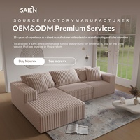 Modernes Modulares L-förmiges Kombinations-Kompressionssofa, Rahmenloses Memory-Schaum Wohnzimmermöbel Sofa