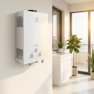 Calentador de Agua a Gas de 6L, sin Tanque, de Cobre Natural, para Montaje en Pared, Uso Doméstico - Product Image 1