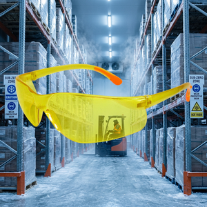Gafas de Seguridad con Certificación ANSI Z87.1 CE EN166 UKCA, Material Superior, Lente de PC de una Pieza, Protección Envolvente para los Ojos - Product Image 1