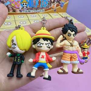 24 Pezzi/Scatola One Piece Blind Box Portachiavi <span class=keywords><strong>Anime</strong></span>, Statuette Misteriose, Scatola Sorpresa, Collezione Mini Giocattoli per Macchine Acchiappapeluche - Product Image 2