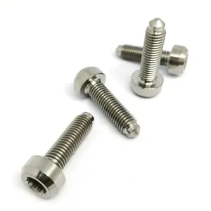 Grade 5 Ti6Al4V 12 Pt Points M7x24.5mm 8X32 Titane Jante fendue en deux parties/roue modulaire RS <span class=keywords><strong>RX</strong></span> Boulons d'assemblage de jante fendue - Product Image 4