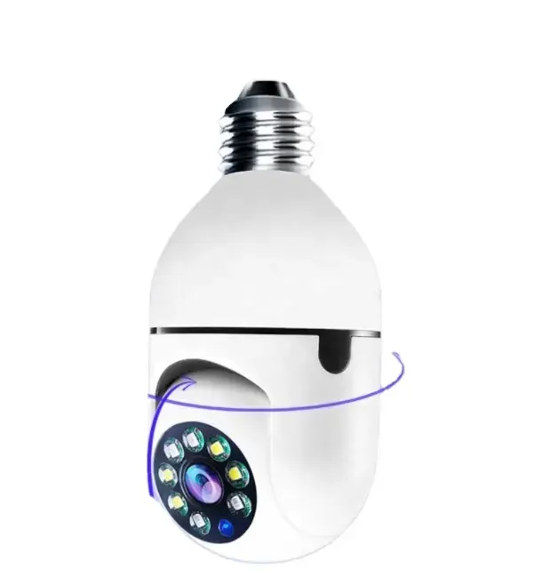 app Indoor Auto Tracking 5G Light wifi Bulb Camera smart 1080P 360 degree bulb camera