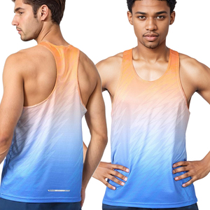 OEM Custom Organic 100% Polyester <b>Vest</b> Singlet Bodybuilding Fitness Sports Muscle <b>Stringer</b> Running Ribbed For Men - Product Image 3