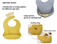 OEM/ODM baberos de silicona, Meilleure vente, Bavoir de dentition en silicone pour bébé, ensemble d'alimentation, impression, bavoirs étanches pour bébé