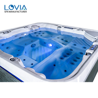 Bain à remous LOVIA personnalisé pour 5 personnes, baignoire en acrylique, Jacuzzi, Hydromassage, Spa Balboa Luxe, bain à remous, vasca idromassaggio esterno