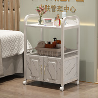 Chariot de rangement à 3 niveaux pour salon de beauté, mobilier moderne avec armoire et roulettes pour clinique de spa et cabinet médical