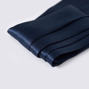 Écharpe longue en soie de mûrier 100% pour femme, couleur unie, carrée étroite, 180*4.5 cm - Product Image 3