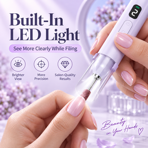 Lima Eléctrica Portátil para Uñas, Herramienta de Cuidado de Uñas con Luz LED para Manicura y Uso en Salón - Product Image 4