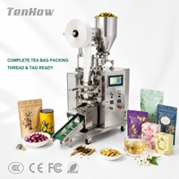 Machine d'emballage industrielle intelligente haute vitesse pour sachets de thé aux fleurs de jasmin, avec étiqueteuse et filtre pour sachets