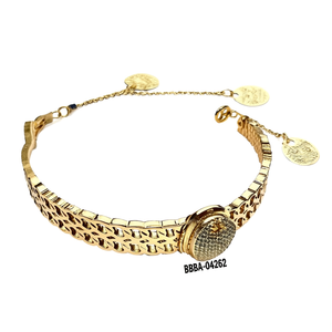 BBBA-04262 Fashionable Gold Plated <b>Crystal</b> & Rhinestone Bangles-Trendy Elegant Accessories for Women - Product Image 2