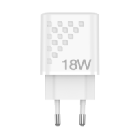 Chargeur mural Sleek Premium QC 18W avec adaptateur à fossettes inspiré de la lune Fonction QC3.0 Sortie 5V/3A Protection OVP du téléphone portable