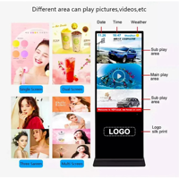 Écran tactile 50 55 pouces, écran tactile vertical, panneau LCD, support, machine publicitaire LED, affichage publicitaire grand format Full HD