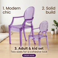Chaises d'enfants empilables colorées et durables MULIGNA en résine plastique PC pour fêtes, mariages modernes, banquets d'hôtel et anniversaires – Offre Spéciale