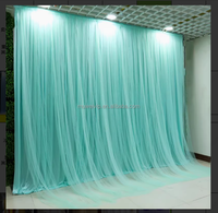 Rideau de fond de scène professionnel moderne Muwei en soie glacée double couche pour mariage, draperie de scène, tissu de fond de fête, accessoires de décoration