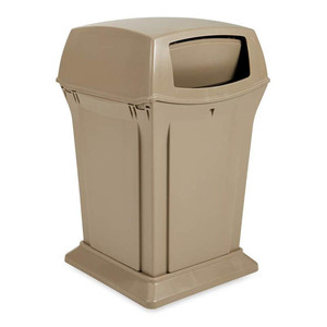 Bidone per Rifiuti Ranger 170,3 L con Doppia Apertura, Beige, Moderno per Uso Esterno - Product Image 1