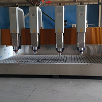 Routeur CNC à quatre têtes JK-2020, machine de gravure à plat à 4 broches pour granit, marbre, pierres tombales, monuments, gravure en relief par lots, moteur