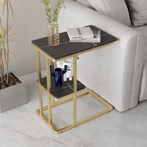 <span class=keywords><strong>2025</strong></span> bên bảng 2 lớp Chrome đặt <span class=keywords><strong>sofa</strong></span> bạc kim loại nhỏ trà cuối phòng khách đồ nội thất bằng đá cẩm thạch thép cà phê giọng bên bảng - Product Image 1