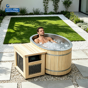Nueva <span class=keywords><strong>Piscina</strong></span> de Inmersión Fría Thermo New Zealand Knotless Spruce <span class=keywords><strong>con</strong></span> Enfriador, Bañera de Hielo para Atletas Grandes - Product Image 1