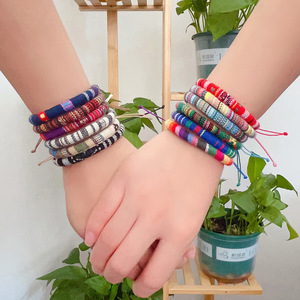 Venta caliente estilo étnico bohemio pulsera tejida a mano juventud colorido Surf mano cuerda <span class=keywords><strong>amistad</strong></span> BFF pareja pulseras ajustables - Product Image 5