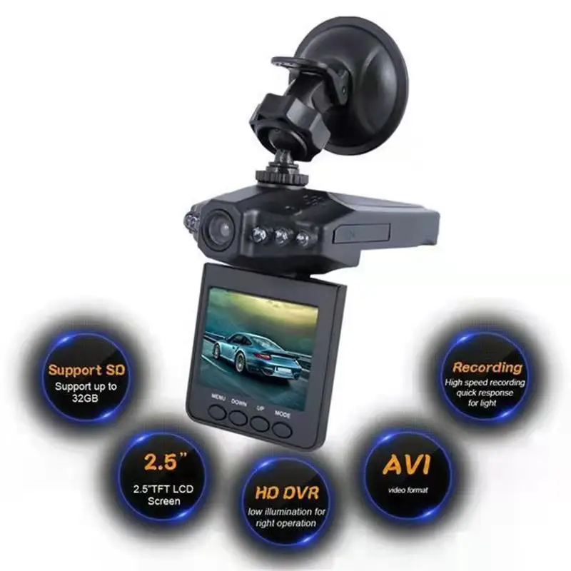 Factory direct sales plane head driving recorder hidden vehicle video camcorder gifts 2.2/2.4 inch cross-border car black box