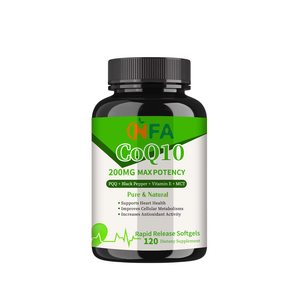Cápsulas Blandas de CoQ10 de Alta Calidad, 200 MG de Potencia Máxima con Vitamina E y Pimienta Negra, Buenas para la Salud del Corazón - Product Image 1