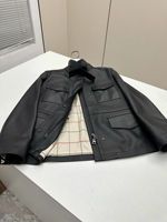 Maßgefertigte Schafslederjacke für Damen mit Stehkragen, Midi-Länge, Echtes Leder, Herbstjacke mit Taschen