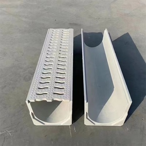 Caniveau de drainage composite SMC pour extérieur, tranchée de drainage au sol, caniveau linéaire en plastique, grille de caniveau - Product Image 1