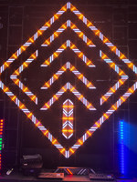 Projecteur DJ rétro à multiples modes de raccordement 200W LED RGB WA avec motifs dynamiques DMX512 RDM et gradation automatique 16 bits pour discothèque