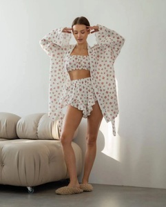 100% algodón muselina Guze Fat Girl Sexy pijamas de <span class=keywords><strong>mujer</strong></span> Sexy pijamas para <span class=keywords><strong>mujer</strong></span> alta calidad precio bajo - Product Image 3
