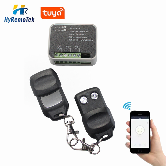 Best Selling China Alexa Echo Wifi Garage Door Automation Wifi Smart Switch Diy Smart Home With 2 Transemitters