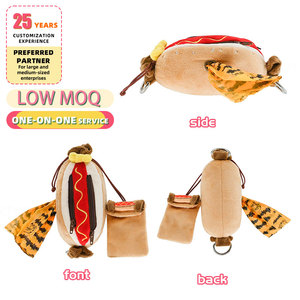 Peluche Ecológico Pequeño con Bolsa para Excrementos, Peluche Personalizado con Soporte para Bolsa de Desechos, Llavero de Peluche con Forma de Pan de Hot Dog - Product Image 4