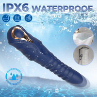 Vibrador de Empuje con 10 Modos de Vibración y 3 Modos de Empuje, Dildo Anal de Silicona Líquida para Masaje Vaginal y Estimulación del Clítoris