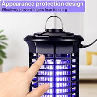 JZ-Trampa para Insectos Eléctrica, Lámpara para Matar Mosquitos con Luz UV, Color Negro, para Interiores