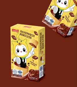 Customized Chocolate Flavor Sandwich Biscuits Mini Filled Sandwich Cookies <strong>Small</strong> Box Pack Filled Biscuits - Product Image 2